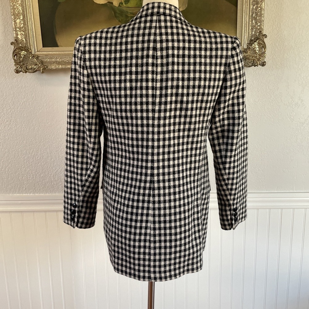 Vintage Y2K Sweet‎ Suit Houndstooth Blazer Long Sz 6 Preppy Oversized Workwear - Picture 6 of 10